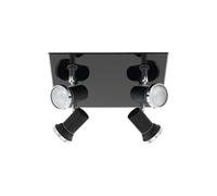 Eglo Tamara 1 Metal 4-Light Wired Ceiling Spot Light in Black EGLO Black