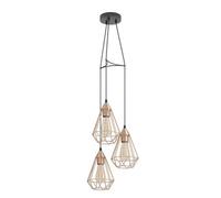 Eglo Tarbes 3 Light Copper Cluster Pendant Light (21)