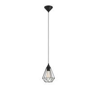 EGLO Tarbes Geometric Wire Pendant Light - Black | TJ Hughes