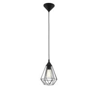 EGLO Tarbes hanging light, 1-bulb, 17.5 cm black