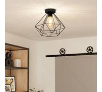 Eglo Tarbes Black Metal Geometric Pendant Ceiling Light, Contemporary Design (D) 32.5Cm