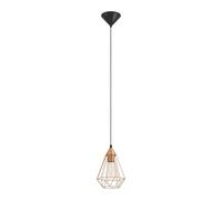 EGLO ES/E27 Tarbes Copper Coloured Pendant Light 60W - 94193