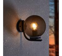 EGLO Taverna outdoor wall light, black/brown, projection 27 cm