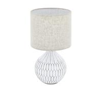 Eglo Textile Bedside lamp Bellariva 3, Ceramic Side Table