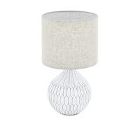 EGLO Bellariva 3 table lamp, white/light brown