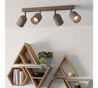 EGLO Tilston ceiling spotlight, beige, length 58 cm, 4-bulb, steel