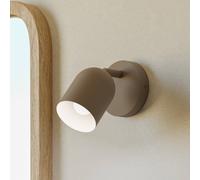 EGLO Tilston wall spotlight, beige, Ø 9 cm, steel, E14