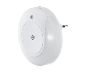 EGLO Tineo LED Socket Lamp with Night Light Function, Day & Night Sensor and Acoustic Sensor, Plastic Plug Light in White, LED Plug Lamp Warm White