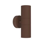 EGLO Tomelloso outdoor wall lamp, rust-coloured, 20 cm, metal, 2-bulb