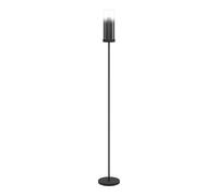 Eglo Toothill Floor lamp, Smoked Glass, Metal and Glass Black Finish, uplight with E27 Socket, 160 cm Tall, Ideal for Living Rooms