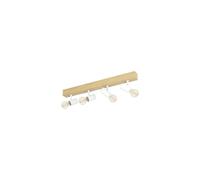 EGLO Townshend 3 ceiling lamp, 4 flame vintage ceiling spot in industrial design, retro lamp made of steel and wood, white, brown, E27 socket