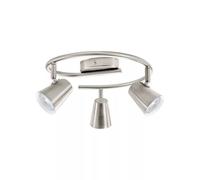 Eglo TRAVALE Matt Nickel 3 Bulb Ceiling Spotlight | Adjustable Heads | Modern