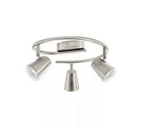Eglo Travale Matt Nickel 3 Bulb Ceiling Spotlight Adjustable Heads Modern Indoor Light