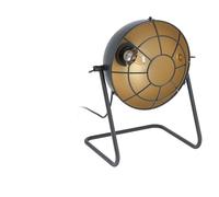 Eglo Treburley Table Lamp 1 Bulb Industrial Vintage Retro Steel Bedside Lamp Living Room Lamp in Black Gold Lamp with Switch E27 Socket