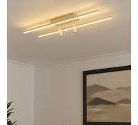 Eglo LED Ceiling Light Fixture Trepiliano, Living Room Lighting, Flush Mount lamp for Bedroom, Sand-Coloured Metal, Warm White
