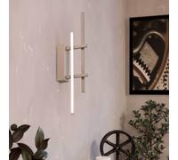 Eglo LED wall lamp Trepiliano, Indoor Mounted Light with indirect Lighting, Bedroom in Rod Shape, Metal Sand Colour, Warm White