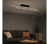 Eglo Trepiliano Modern LED Linear Ceiling Light - Black