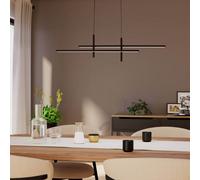 Eglo LED Pendant lamp Trepiliano, Dining Table Light Fitting, Hanging Lighting Fixture, Black Metal, Warm White, 2500 lumens