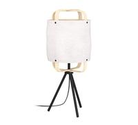 Eglo Tripod Bedside lamp Surfleet, Light Fixture with Fabric lampshade