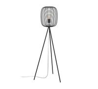 Eglo Tripod Floor lamp Rinroe, Three-Legged floorlamp for Living Room, Industrial Design Standing Light, Black Metal, E27 Socket, 140.5 cm