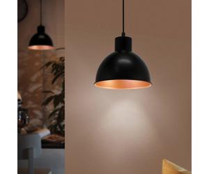 Eglo Truro 1 Black/copper Domed Pendant Light