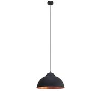 EGLO Truro 2 Vintage Pendant Light, Industrial/Retro Design Hanging Lamp, Made of Steel with Colour Black and Copper, E27 Socket