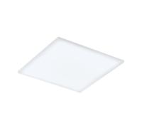 EGLO Turcona LED Ceiling Light, 1-Bulb Ceiling Light, Living Room Lamp, Kitchen Lamp Made of Steel and Plastic, Hallway Lamp Ceiling in White, Satined, L x W 59.5 cm