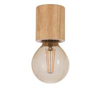 Eglo Turialdo Ceiling Light Fitting, Flush-Mount Vintage Ceiling lamp, Ceiling Lighting Made of Natural Wood, E27 Socket, FSC Certified