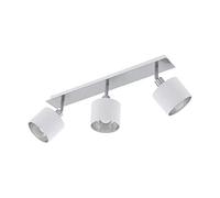 EGLO Valbiano Spotlight, Steel, 3-Bulb Ceiling Light, 10 W, Matte Nickel White