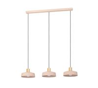 Eglo Valdiola Sandy Pink 3-Light Pendant In Beige Beige One Size