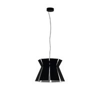 EGLO Valecrosia Pendant Light, 1 Bulb Industrial Modern Pendant Light Made of Steel in Black, White, Dining Table Lamp, Living Room Lamp Hanging with E27 Socket, Diameter 42 cm