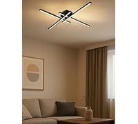 Eglo LED Ceiling Light Fixture Vascella, Rod-Shaped Flush Mount lamp for Kitchen and Office, Made of Metal Plastic in Black White, Neutral White Lamp, 74 x cm
