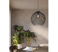 Eglo Venezuela Black Steel Single Pendant Light Black