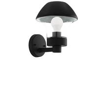 EGLO Verlucca-C Outdoor LED Wall Light, Connected Outdoor Light, Dimmable, Black Galvanized Steel, Clear Glass, Warm White Light, IP44