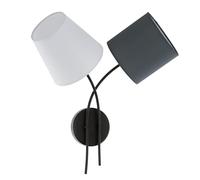 Eglo Wall lamp Almeida, 2 Flame Textile wall lamp, Material: Steel, Fabric