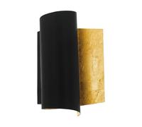 Eglo Wall Light, Alloy Steel, Black, Gold