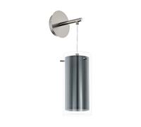 Eglo wall Light Pinto Textil, Indoor lamp Made of Satin Nickel Metal
