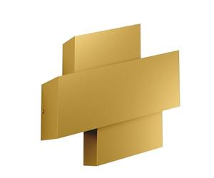 EGLO Wall light Timparossa, indoor lamp with indirect up and down light, minimalist living room and hallway lighting fixture made of golden metal, spot light with E27 socket