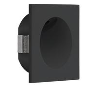 Eglo Wall recessed Light Zarate, Square Spotlight, Metal Stair Lighting in Black, Warm White spot, 8 x cm