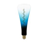 Eglo XXL E27 dimmable lamp, Spiral LED Retro Bulb Big Size, Extra-Large Vintage Decorative Light in Petrol and Black, 4 watts, 120 lumens, Warm White, 2000 K, 28 cm Length