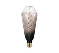 Eglo XXL E27 dimmable lamp, Spiral LED Retro Bulb Big Size, Extra-Large Vintage Decorative Light in Grey and Black, 4 watts, 110 lumens, Warm White, 1800 K, Length 24.5 cm