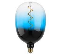 EGLO XXL E27 Dimmable Lamp, Spiral LED Retro Bulb Big Size, Extra-Large Vintage Decorative Light in Petrol and Black, 4 Watt, 85 Lumens, Warm White, 2000 K, Length 29.5 cm