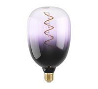 Eglo XXL E27 dimmable lamp, Spiral LED Retro Bulb Big Size, Extra-Large Vintage Decorative Light in Purple and Black, 4 watts, 120 lumens, Warm White, 1800 K, Length 21 cm