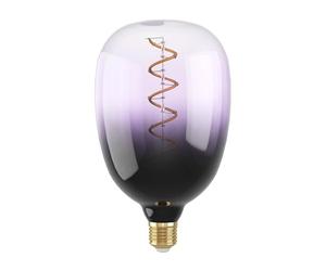 Eglo XXL E27 dimmable lamp, Spiral LED Retro Bulb Big Size, Extra-Large Vintage Decorative Light in Purple and Black, 4 watts, 120 lumens, Warm White, 1800 K, Length 21 cm