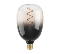 Eglo XXL E27 dimmable lamp, Spiral LED Retro Bulb Big Size, Extra-Large Vintage Decorative Light in Sand and Black, 4 watts, 110 lumens, Warm White, 1800 K, 21 cm Length