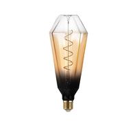 Eglo XXL E27 Dimmable Lamp Spiral LED Retro Bulb Large Size, Extra-Large Vintage Decorative Light in Yellow and Black, 4 Watt, 120 Lumens, Warm White, 1700 K, Length 24.5 cm