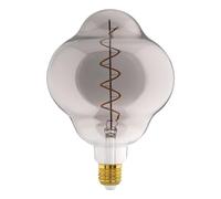 Eglo XXL E27 dimmable lamp, Spiral LED Retro Bulb Large Size, Extra-Large Vintage Decorative Light Made of Smoked Glass, 4 watts, 110 lumens, Warm White, 2000 K, Length 20 cm