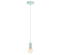 EGLO YORTH-P 60 W Steel Pendant Light, Pastel Light Green
