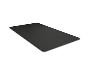Eglooh - Herms - Desk Mat for Office Made of Black Leather - Desk Mat cm 90x60 - Large Mouse Pad with Rounded Corners and Handmade Stitchings - Made in Italy