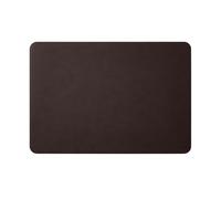 Eglooh - Herms - Desk Mat for Office Made of Dark Brown Leather - Desk Mat cm 90x60 - Large Mouse Pad with Rounded Corners and Handmade Stitchings - Made in Italy